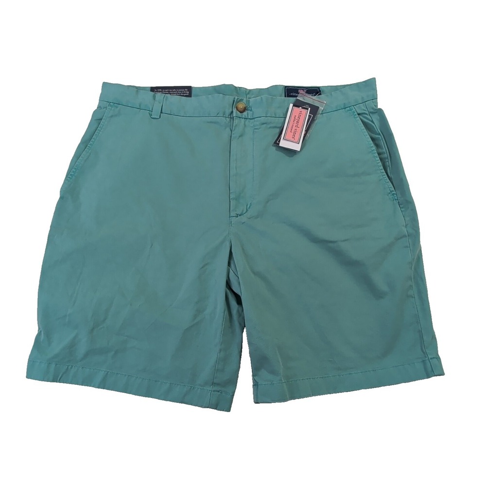 Vineyard Vines Breaker Shorts Mens 38 Ocean Haze Classic Fit 9" Chino Preppy